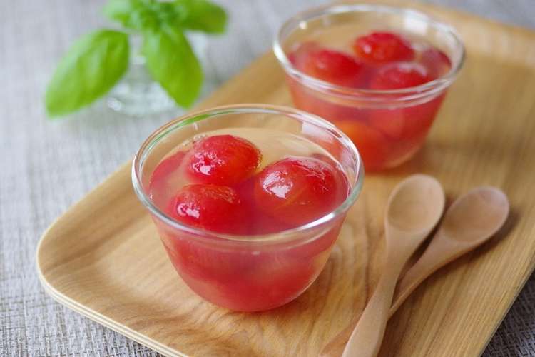 ミニトマトのはちみつゼリー レシピ 作り方 By トマトのはな クックパッド 簡単おいしいみんなのレシピが376万品