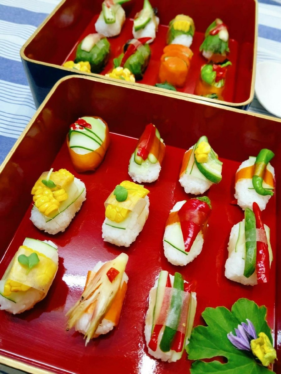 ベジート巻き 野菜のお寿司 モロヘイヤの画像