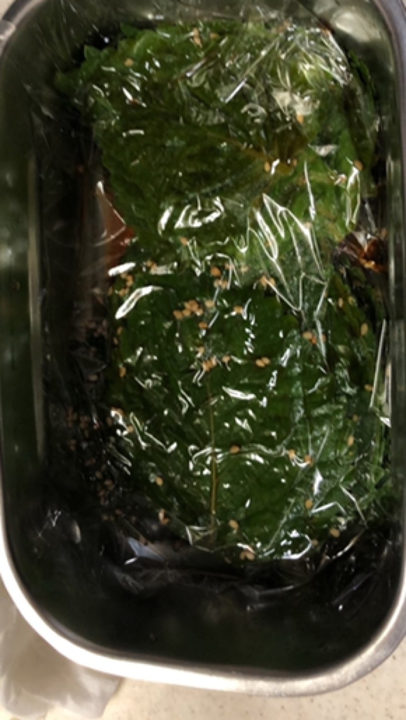 エゴマの葉の醤油漬けの画像