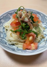 ♡食欲‿激増進♡ガーリック風味トマト素麺