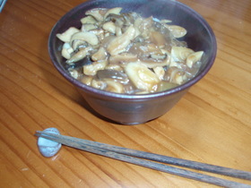 きのこのカレー丼 ベジタリアン風