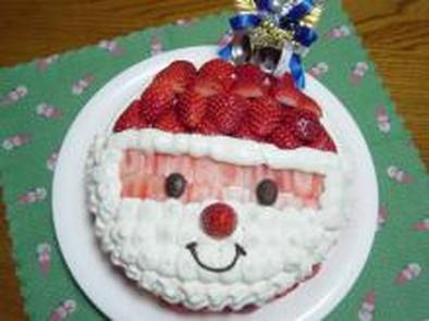 サンタさんのクリスマスケーキの写真