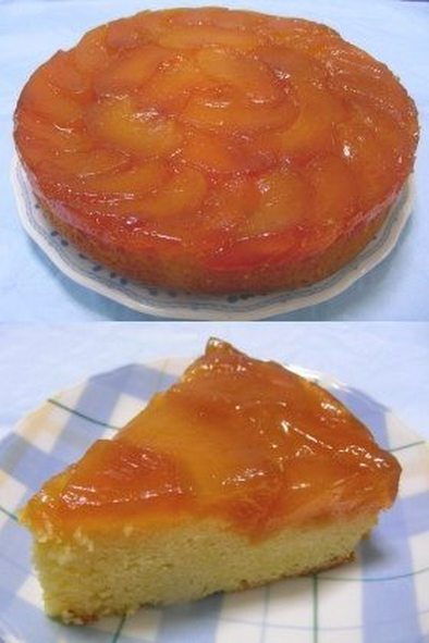 カラメルりんごのアップサイドダウンケーキの写真