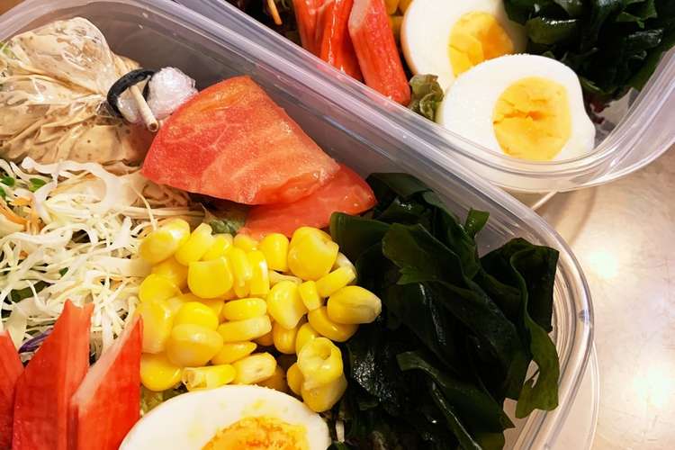 コンビニ風サラダパスタ 弁当 レシピ 作り方 By クローバー39 クックパッド 簡単おいしいみんなのレシピが376万品