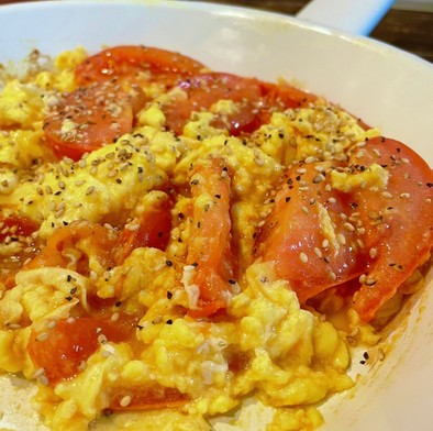 食材2つ♡ふわふわ卵とトマトの旨炒めの写真