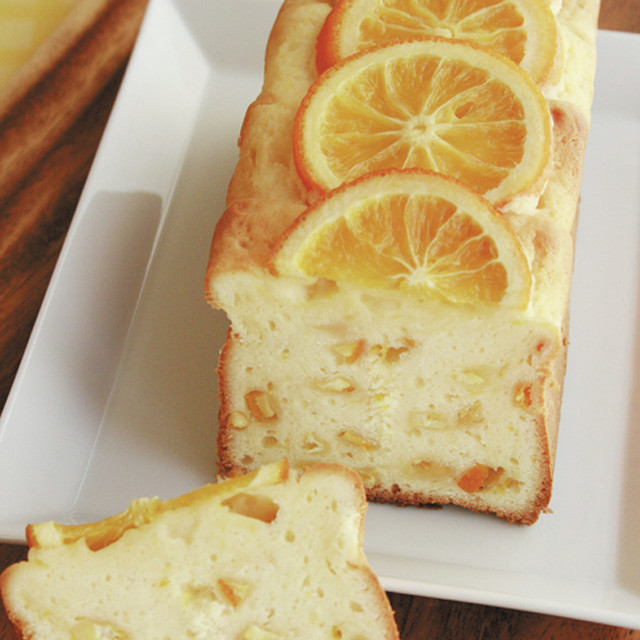 オレンジとクリームチーズのパウンドケーキの画像