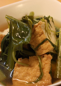 小松菜と水菜の煮浸し