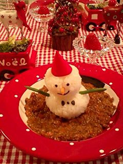 クリスマスにピッタリ!スノーマンカレー!