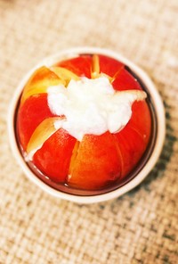 簡単オシャレな桃デザートにする方法！