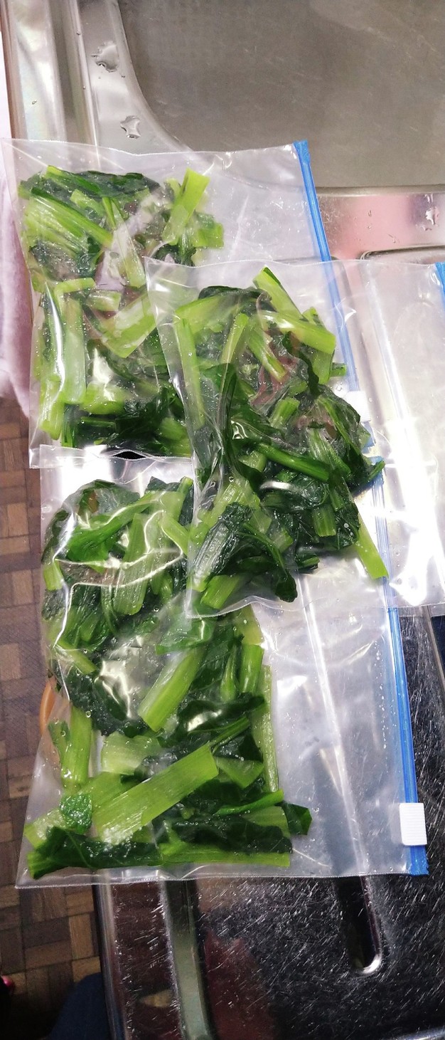 小松菜の冷凍保存の画像