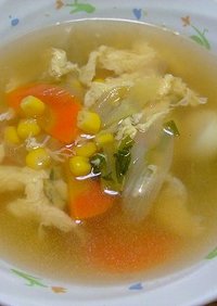 **ポカポカ☆ガーリック野菜スープ**