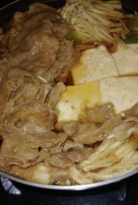 フライパンで簡単☆すき焼き風肉豆腐