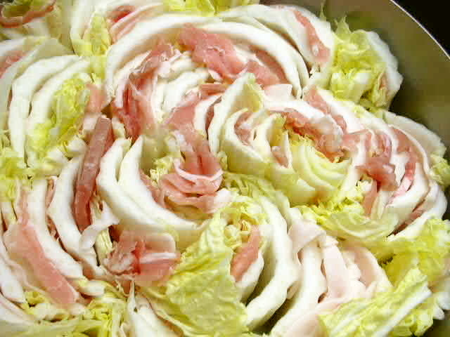 白菜と豚のミルフィーユ鍋　お勧めの食べ方の画像
