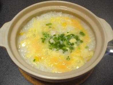 簡単！米から炊く土鍋de中華粥の写真