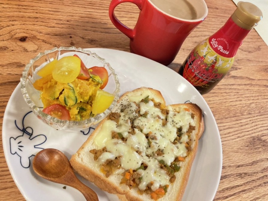 満足タコスミートパン朝食☆の画像