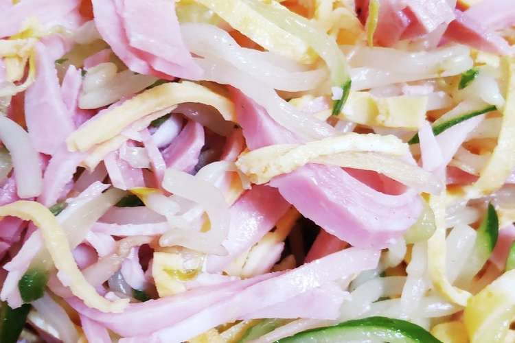 もやし彩りサラダ 給食風の冷やし中華に レシピ 作り方 By Pokoぽん 彡 クックパッド 簡単おいしいみんなのレシピが375万品