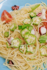 タコと夏野菜の冷製カッペリーニ