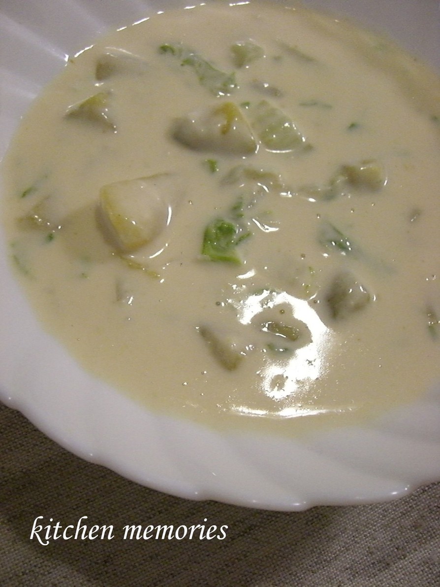 さつまいもと白菜のクリームスープ♡の画像