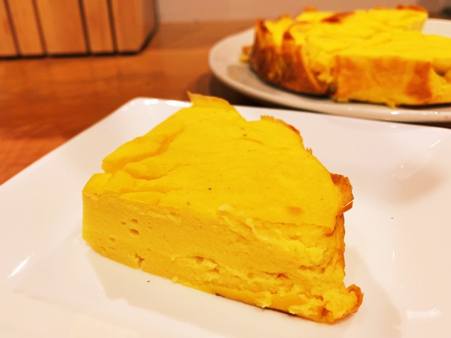 水っぽいかぼちゃの豆腐チーズケーキの画像
