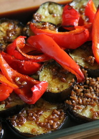 茄子とパプリカのバルサミコ醤油麹マリネ