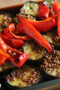 茄子とパプリカのバルサミコ醤油麹マリネ