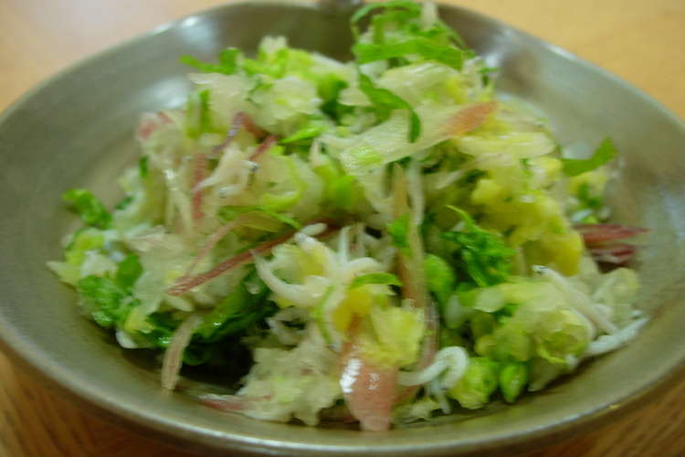 塩もみ白菜としらす茗荷のさっぱりあえ レシピ 作り方 By ﾜﾝﾀﾛｳ クックパッド 簡単おいしいみんなのレシピが353万品