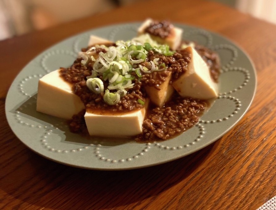 【簡単】挽肉のそぼろあんかけ豆腐の画像