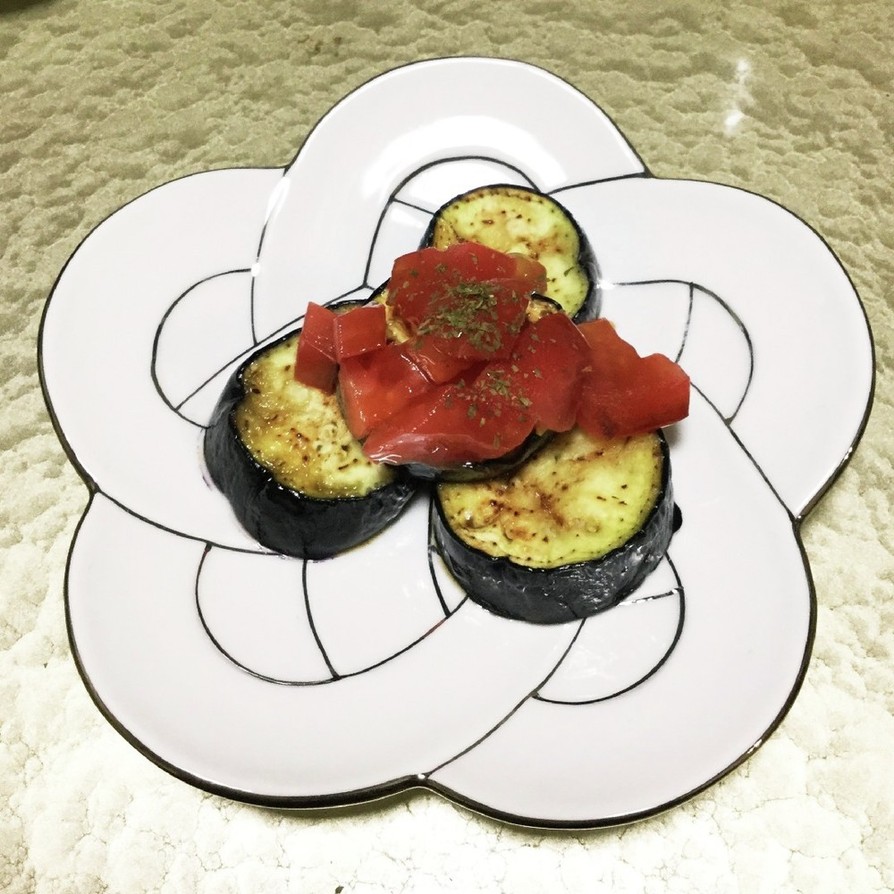 茄子とトマトのバルサミコマリネ風(改)の画像