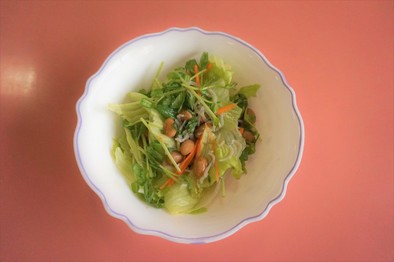 五目納豆サラダの写真
