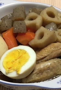 手羽中と卵と根菜の煮物