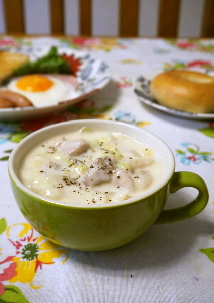 簡単☆白菜と鶏もも肉のクリーム煮の画像