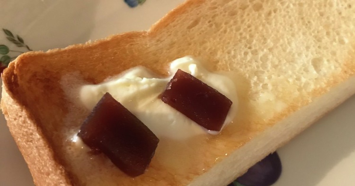 あずきようかんdeあんバタートースト レシピ 作り方 By マシュマロm クックパッド 簡単おいしいみんなのレシピが360万品