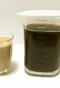 インスタント粉でアイスコーヒー微糖1L
