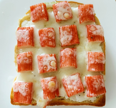 カニカマチーズトーストの写真