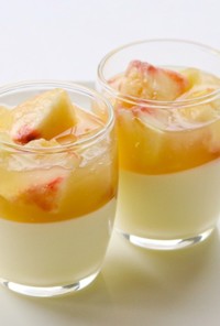 桃のグラスデザートの作り方