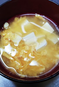 卵と豆腐の簡単和風スープ