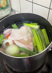 二郎系ラーメンのスープの作り方(非乳化)