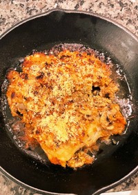 鶏モモのパン粉醤油チーズ焼き