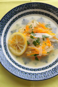 【魚】白身魚のナージュ（野菜スープ煮）