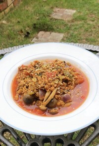 レンズ豆のトマト煮込みスープ