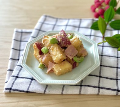 さつま芋と枝豆のマヨサラダ☆きな粉入りの写真