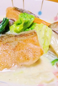 【適塩レシピ】秋鮭のクリーム煮