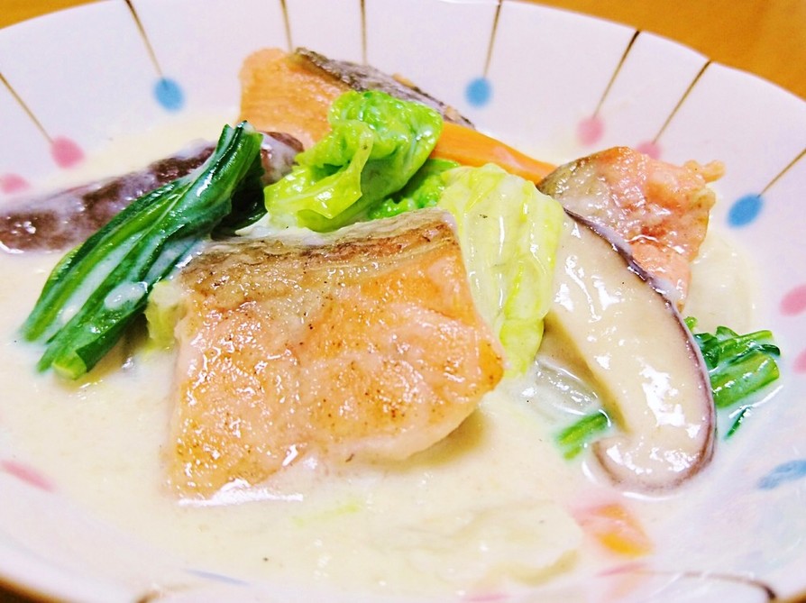 【適塩レシピ】秋鮭のクリーム煮の画像