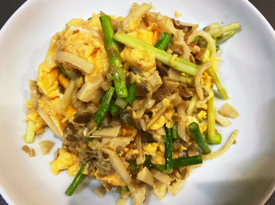 筍と卵と搾菜の中華風炒め『何食べ』#1の画像