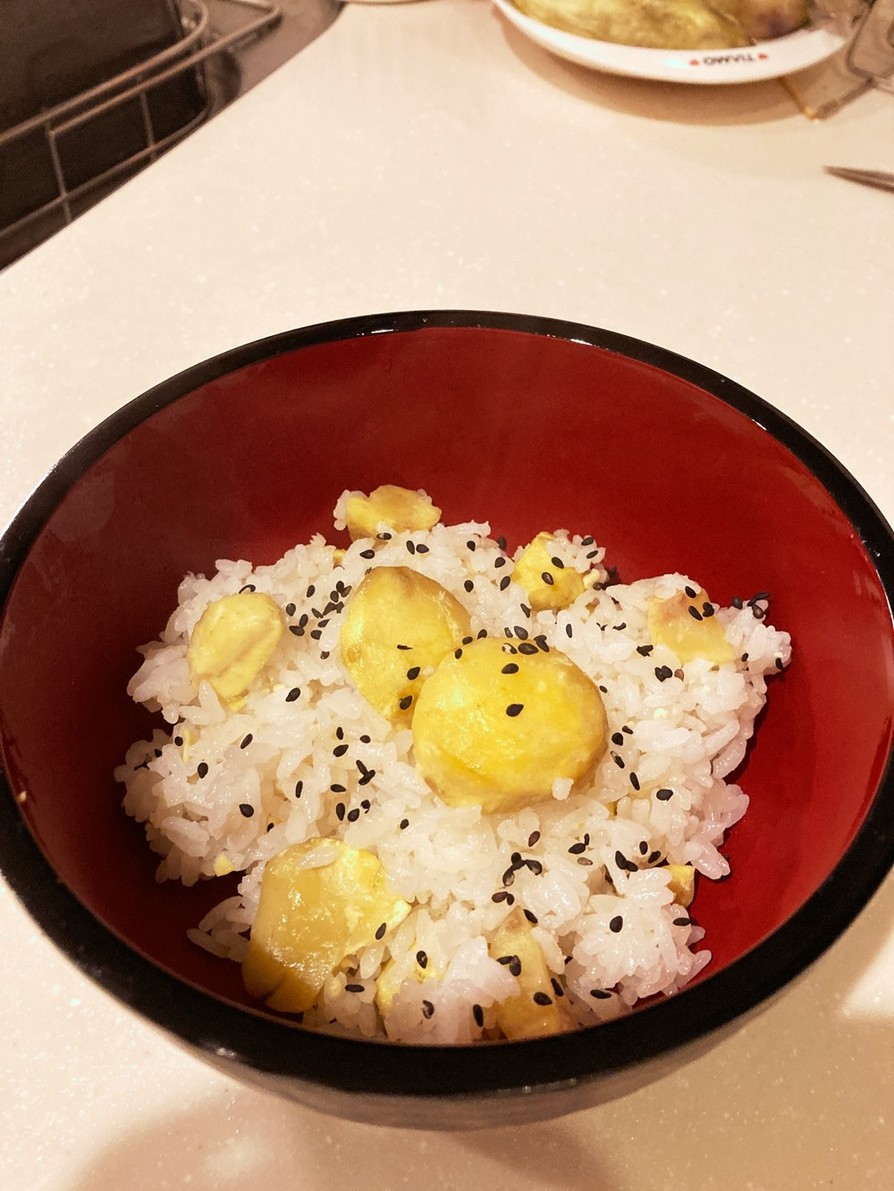 栗ご飯　シンプルレシピ　炊飯器で美味しくの画像