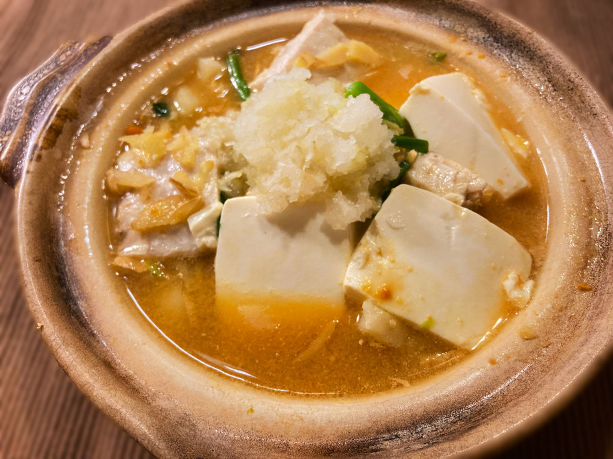 カジキマグロの味噌仕立て鍋の画像