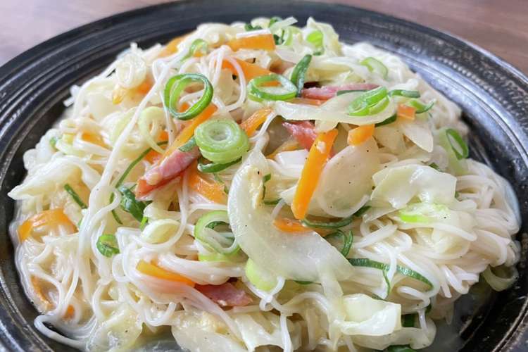 そうめんdeカルボナーラ風 レシピ 作り方 By かなdeジャージー クックパッド 簡単おいしいみんなのレシピが365万品