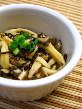簡単♪エリンギの塩昆布マヨ炒め