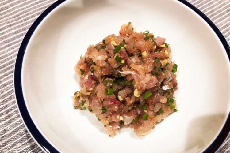 メッキアジのなめろう レシピ 作り方 By ポチ子耳石コレクター クックパッド 簡単おいしいみんなのレシピが375万品