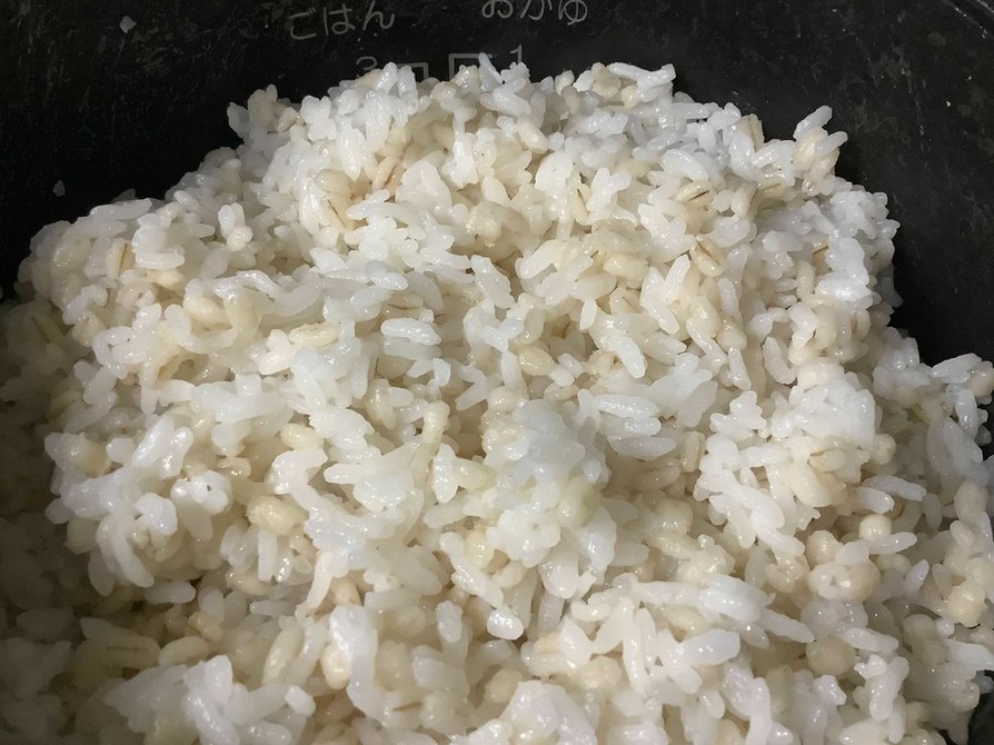 ふっくら美味しいもち麦ご飯の炊き方♬の画像